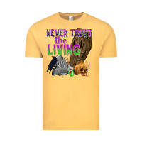 Vintage Mustard Never Trust The Living Vintage Tee - texasbilliewilder