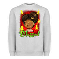 Heather Grey blessed juneteenth Heavyweight Sweatshirt - FaDigitalArtStudio
