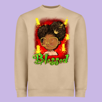 Blessed Juneteenth Heavyweight Sweatshirt Designed By Fadigitalartstudio