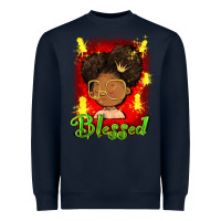 Navy blessed juneteenth Heavyweight Sweatshirt - FaDigitalArtStudio