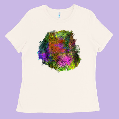 Halloween Spider Web For Patches Ladies Tee Designed By Bundleandbundleshop