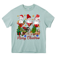 Arona Merry Christmas wine and cocktails Heavy Core Tee - NancyCooperArtShop