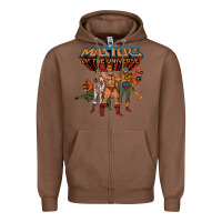Chestnut he man white color Zipper Hoodie - tuanDangUi