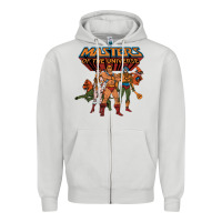Dove Grey he man white color Zipper Hoodie - tuanDangUi