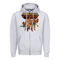 Heather Grey he man white color Zipper Hoodie - tuanDangUi
