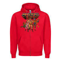 Red he man white color Zipper Hoodie - tuanDangUi