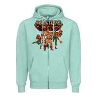 Seafoam he man white color Zipper Hoodie - tuanDangUi