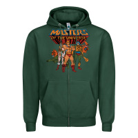 Sports Green he man white color Zipper Hoodie - tuanDangUi