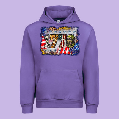 1776 4th Of July Background Urban Hoodie Designed By Barkaloodesign