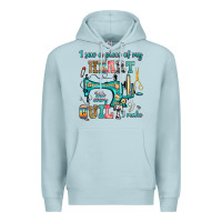 Blue Mist i sew a piece of my heart into every quilt i make Premium Hoodie - RanaPortraitStore