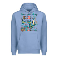Colony Blue i sew a piece of my heart into every quilt i make Premium Hoodie - RanaPortraitStore
