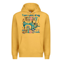 Mustard i sew a piece of my heart into every quilt i make Premium Hoodie - RanaPortraitStore