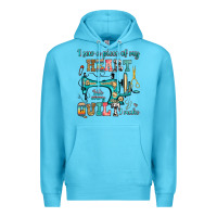 Ocean Blue i sew a piece of my heart into every quilt i make Premium Hoodie - RanaPortraitStore