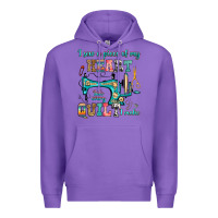 Purple i sew a piece of my heart into every quilt i make Premium Hoodie - RanaPortraitStore