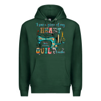 Sports Green i sew a piece of my heart into every quilt i make Premium Hoodie - RanaPortraitStore