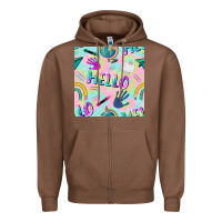 Chestnut hello kindergarten seamless pattern Zipper Hoodie - BundleAndBundleShop
