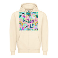 Sandshell hello kindergarten seamless pattern Zipper Hoodie - BundleAndBundleShop
