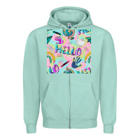 Seafoam hello kindergarten seamless pattern Zipper Hoodie - BundleAndBundleShop