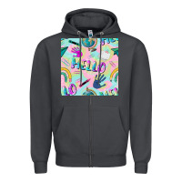 Hello Kindergarten Seamless Pattern Zipper Hoodie | Teevron
