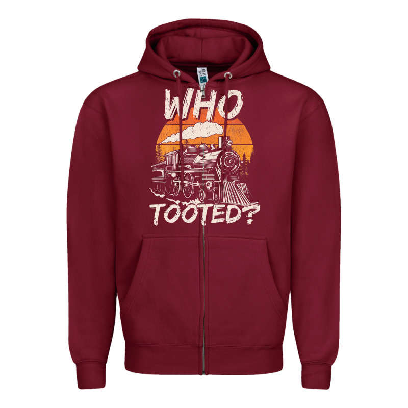Who Tooted Funny Train Lovers And Railroad Retro Vintage Zipper Hoodie by tuanDangUi | Teevron