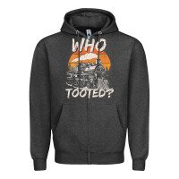 Charcoal Heather Who Tooted Funny Train Lovers And Railroad Retro Vintage Zipper Hoodie - tuanDangUi