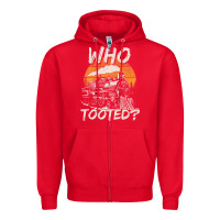 Red Who Tooted Funny Train Lovers And Railroad Retro Vintage Zipper Hoodie - tuanDangUi