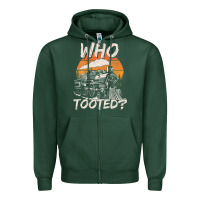 Sports Green Who Tooted Funny Train Lovers And Railroad Retro Vintage Zipper Hoodie - tuanDangUi