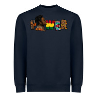 Navy Power Juneteenth Heavyweight Sweatshirt - FaDigitalArtStudio