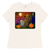 Bone headstone and coffin mousepad Ladies Tee - BundleAndBundleShop