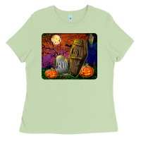 Matcha headstone and coffin mousepad Ladies Tee - BundleAndBundleShop