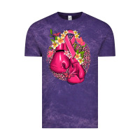 Cloud Purple cancer boxing gloves with ribbon Vintage Tee - NancyCooperArtShop