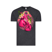Vintage Black cancer boxing gloves with ribbon Vintage Tee - NancyCooperArtShop