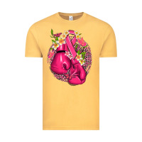 Vintage Mustard cancer boxing gloves with ribbon Vintage Tee - NancyCooperArtShop