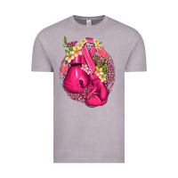 Vintage Zinc cancer boxing gloves with ribbon Vintage Tee - NancyCooperArtShop