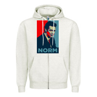 Oatmeal Heather Norm macdonald political poster Zipper Hoodie - tuanDangUi