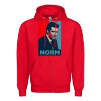 Red Norm macdonald political poster Zipper Hoodie - tuanDangUi
