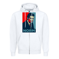 White Norm macdonald political poster Zipper Hoodie - tuanDangUi