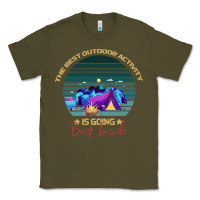 Army Green camping The Best Outdoor Activity Is Going Back Inside Classic Tee - Bettercallsaul