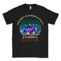 Black camping The Best Outdoor Activity Is Going Back Inside Classic Tee - Bettercallsaul