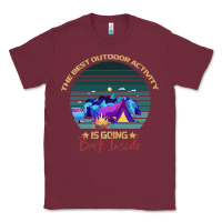 Burgundy camping The Best Outdoor Activity Is Going Back Inside Classic Tee - Bettercallsaul