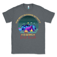 Charcoal Heather camping The Best Outdoor Activity Is Going Back Inside Classic Tee - Bettercallsaul