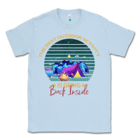Dusty Blue camping The Best Outdoor Activity Is Going Back Inside Classic Tee - Bettercallsaul
