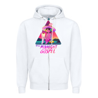 White midnight gospel t shirt Zipper Hoodie - tuanDangUi