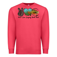 Cardinal Peace Love Leaping Brook Trout Premium Sweatshirt - LillyAllenDesigns