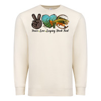 Sandshell Peace Love Leaping Brook Trout Premium Sweatshirt - LillyAllenDesigns