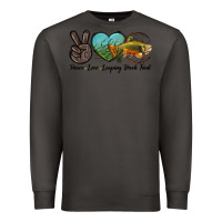 Smoke Peace Love Leaping Brook Trout Premium Sweatshirt - LillyAllenDesigns