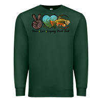 Sports Green Peace Love Leaping Brook Trout Premium Sweatshirt - LillyAllenDesigns