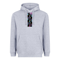 Heather Grey Black Cat Halloween Heavyweight Hoodie - LillyAllenDesigns
