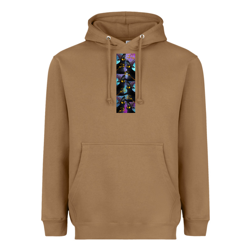 Black Cat Halloween Heavyweight Hoodie by LillyAllenDesigns | Teevron