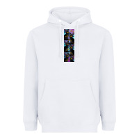 White Black Cat Halloween Heavyweight Hoodie - LillyAllenDesigns